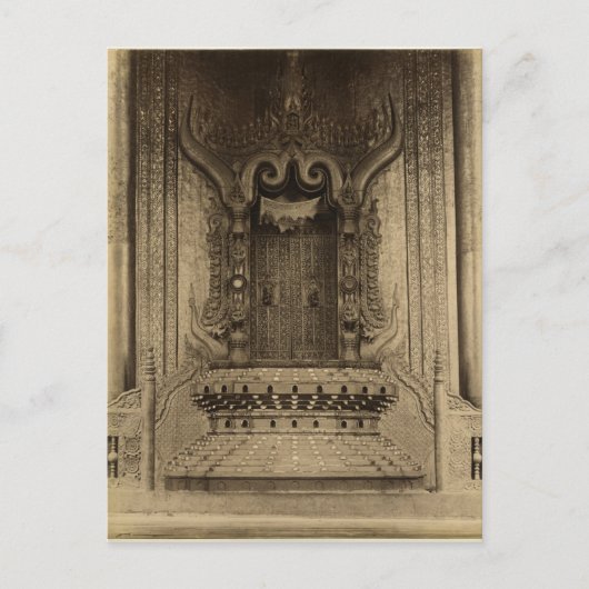 Der Thron der Löwen oder der Thron Postkarte (Vorderseite)