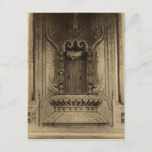 Der Thron der Löwen oder der Thron Postkarte