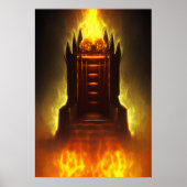 Der Thron in der Hölle | AI Art Poster (Vorne)