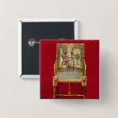 Der Thron, vom Grab von Tutankhamun Button (Vorne & Hinten)