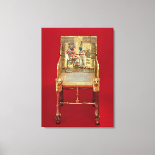 Der Thron, vom Grab von Tutankhamun Leinwanddruck