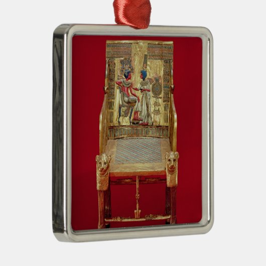 Der Thron, vom Grab von Tutankhamun Silbernes Ornament (Rechts)