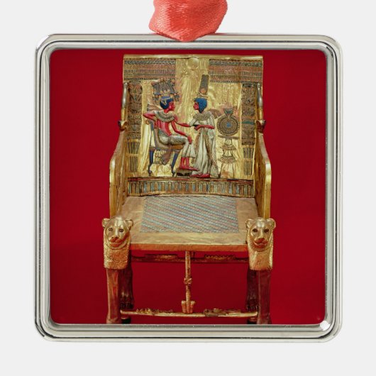 Der Thron, vom Grab von Tutankhamun Silbernes Ornament (Vorne)
