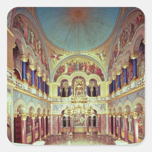 Der Throne Room aus dem Süden Quadratischer Aufkleber (Vorderseite)