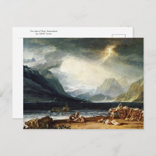 Der Thunersee, Schweiz, von J.M.W. Turner Postkarte (Vorne/Hinten)