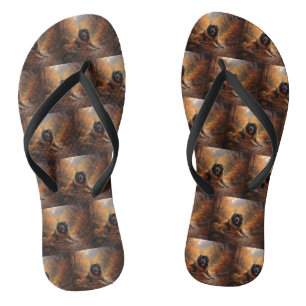 Der tibetische Mastiff im Herbst Inspiriere Badesandalen
