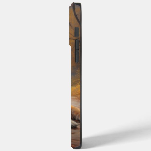 Der tibetische Mastiff im Herbst Inspiriere Case-Mate iPhone Hülle (Rückseite / Links)