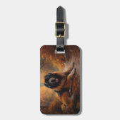 Der tibetische Mastiff im Herbst Inspiriere Gepäckanhänger (Vorderseite vertikal)