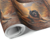 Der tibetische Mastiff im Herbst Inspiriere Geschenkpapier (Rolleneckpunkt)