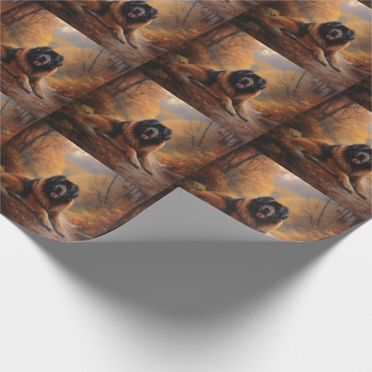 Der tibetische Mastiff im Herbst Inspiriere Geschenkpapier (Ecke)