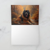 Der tibetische Mastiff im Herbst Inspiriere Karte (Innenseite)