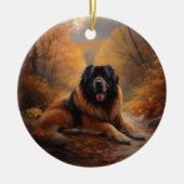 Der tibetische Mastiff im Herbst Inspiriere Keramik Ornament (Vorne)