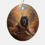 Der tibetische Mastiff im Herbst Inspiriere Keramik Ornament (Links)