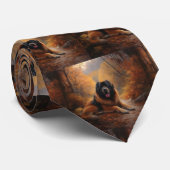 Der tibetische Mastiff im Herbst Inspiriere Krawatte (Gerollt)