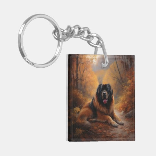 Der tibetische Mastiff im Herbst Inspiriere Schlüsselanhänger (Vorderseite links)