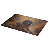 Der tibetische Mastiff im Herbst Inspiriere Schneidebrett (Ecke)