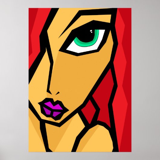 Der tiefe Blick - abstrakte Kunst Poster (Vorne)