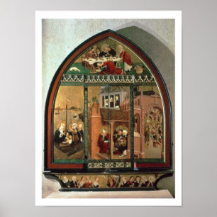 Der Tiefenbronn Altarpiece (geschlossen) 1432 Poster