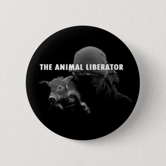 Der Tierbefreier Button (Vorderseite)