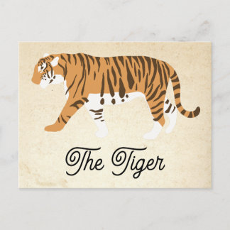 Der Tiger-Farbblock Feiertagspostkarte