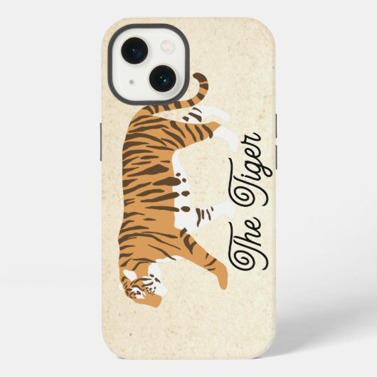 Der Tiger-Farbblock iPhone Hülle (Rückseite)
