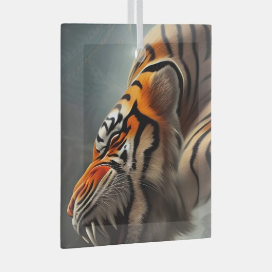Der Tiger Ornament Aus Glas (Vorderseite Rechts)