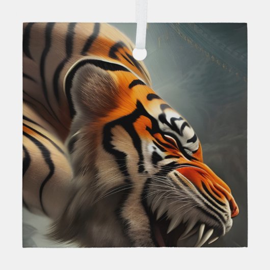 Der Tiger Ornament Aus Glas (Rückseite)