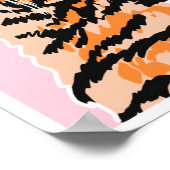 Der Tiger Rizz auf rosa Hintergrund Poster (Ecke)