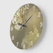 Der Tiger und die Kätzchen, die große Wall-Uhr Wanduhr (Winkel)