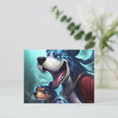 Der Tigerhund Postkarte (Stehend Vorderseite)