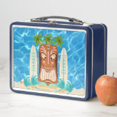 Der Tiki Man Hawaii Surf Metall Brotdose (Beispiel)