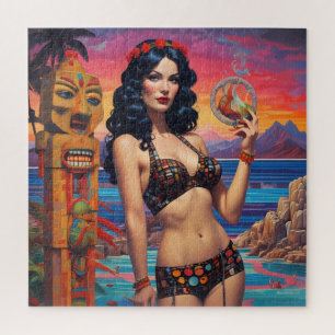 Der Tiki-Traumstrand Tagtraum - Ken Gage Art Puzzle