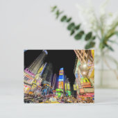 Der Times Square in der Stadt, der nie schläft Postkarte (Stehend Vorderseite)