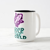 Der Tintenfisch regiert die Welt Zweifarbige Tasse (VorderseiteRechts)