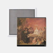 Der Tisch der Braut und des Grooms Magnet (Vorderseite/Rückseite)