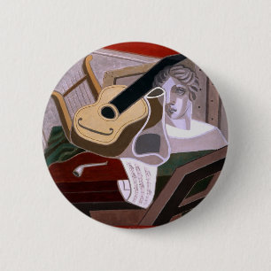 Der Tisch des Musikers von Juan Gris Button
