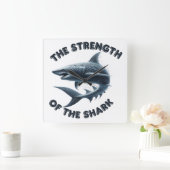 Der Titan des Ozeans Quadratische Wanduhr (Zuhause)