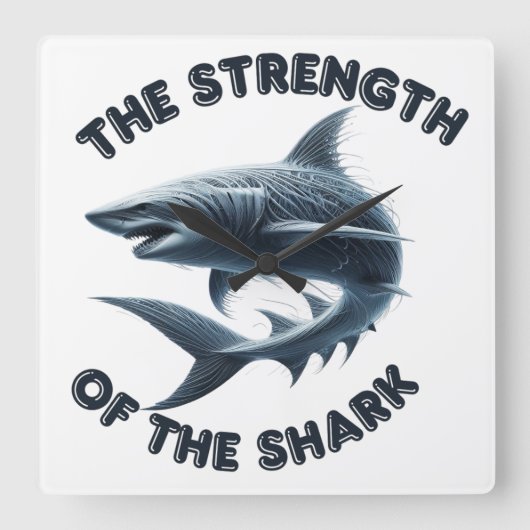 Der Titan des Ozeans Quadratische Wanduhr (Vorderseite)