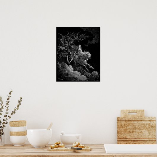 Der Tod auf der blauen Pferdegrube Dore Poster (Küche)