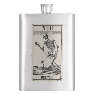 Der Tod / Death Tarot Card Flachmann