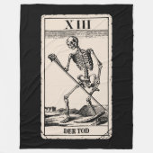 Der Tod / Death Tarot Card Fleecedecke (Vorderseite)