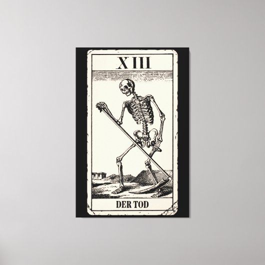 Der Tod / Death Tarot Card Leinwanddruck (Vorderseite)