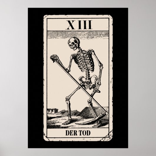 Der Tod / Death Tarot Card Poster (Vorne)