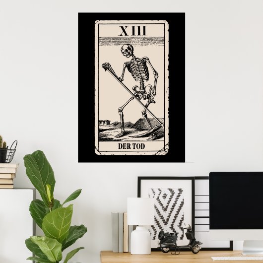 Der Tod / Death Tarot Card Poster (Heimbüro)