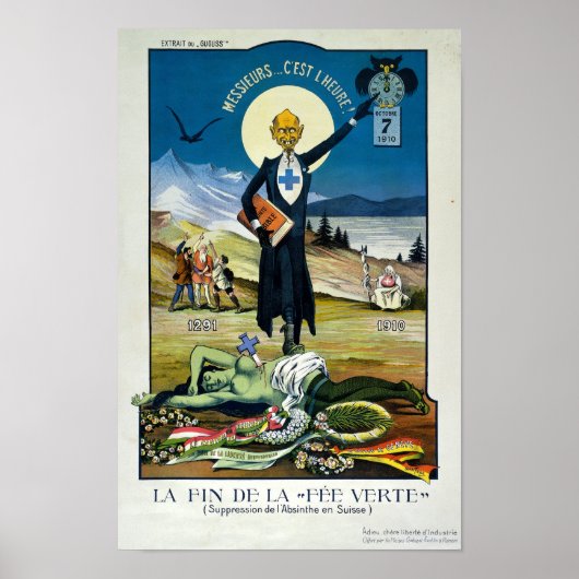 "Der Tod der Grünen Märchen", Absinthe Poster (Vorne)