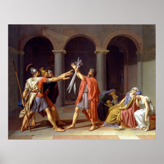 Der Tod der Horatii, 1784 Poster (Vorne)