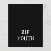 Der Tod des Haushalts für meine 20er-Einladung (Rückseite)