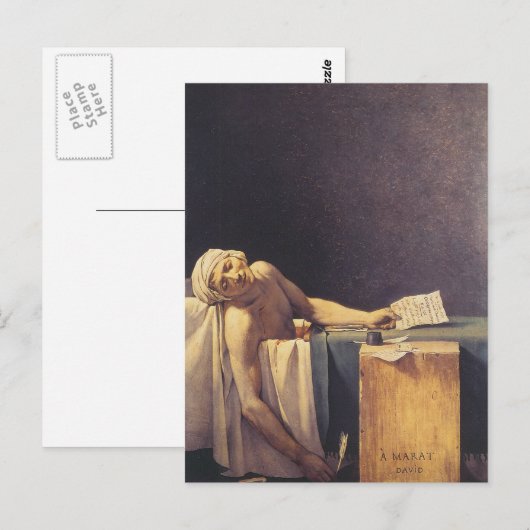 Der Tod des Marats Postkarte (Vorne/Hinten)