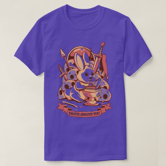Der Tod erwartet dich T-Shirt (Design vorne)