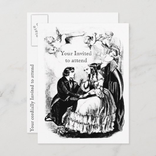 Der Tod hat seinen Charme Einladung nach der Postk (Vorne/Hinten)